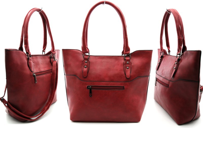 Torebka damska 3395 shopper bordo